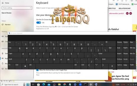 Cara Memunculkan Keyboard di Laptop