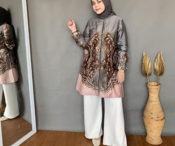 Baju Sasirangan Tunik Lengan Panjang